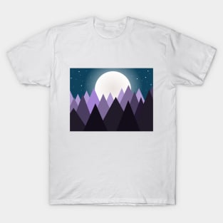 Mountains under the moonlight T-Shirt